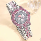 💖✨ 6-Piece Luxury Women's Watch & Jewelry Set – Pink Dial Glam Timepiece with Matching Accessories 🎁🌸