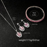 💖✨ 6-Piece Luxury Women's Watch & Jewelry Set – Pink Dial Glam Timepiece with Matching Accessories 🎁🌸