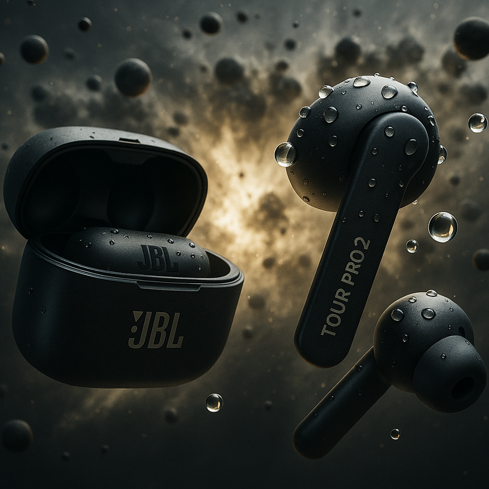 Tour Pro 2, Wireless Active Noise Cancelling(ANC) Earbuds, Smart Case, - Black, Silver