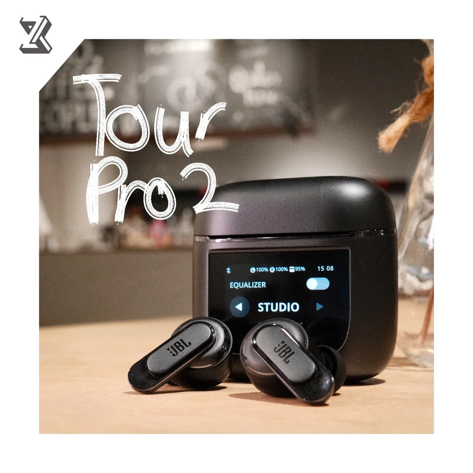Tour Pro 2, Wireless Active Noise Cancelling(ANC) Earbuds, Smart Case, - Black, Silver