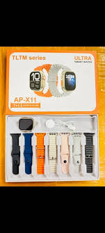 Ultra Smart Watch (7+1 Straps) – Bluetooth Calling, Fitness Tracker, Full Touch Display, Premium Gift Set