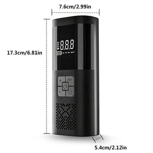Portable Air Compressor Tire Inflator, 150PSI Car Tire Pump, Equipped with a Tire Pressure Gauge, LED Light,