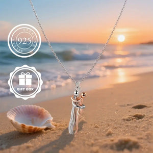 Silvery and Rose Golden Hug Necklace Couples Necklace for Him and Her the Tale of Two Lovers Hugging Necklace Jewelry Pendant Necklace Affectionate Hug Necklace Couple for Women Men