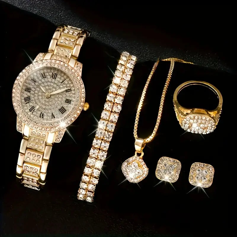 6pcs Luxury Fashion Women'S Jewelry Set
