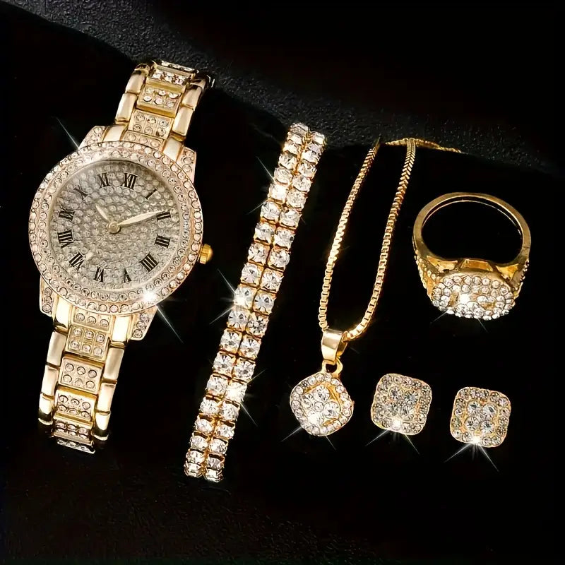 6pcs Luxury Fashion Women'S Jewelry Set