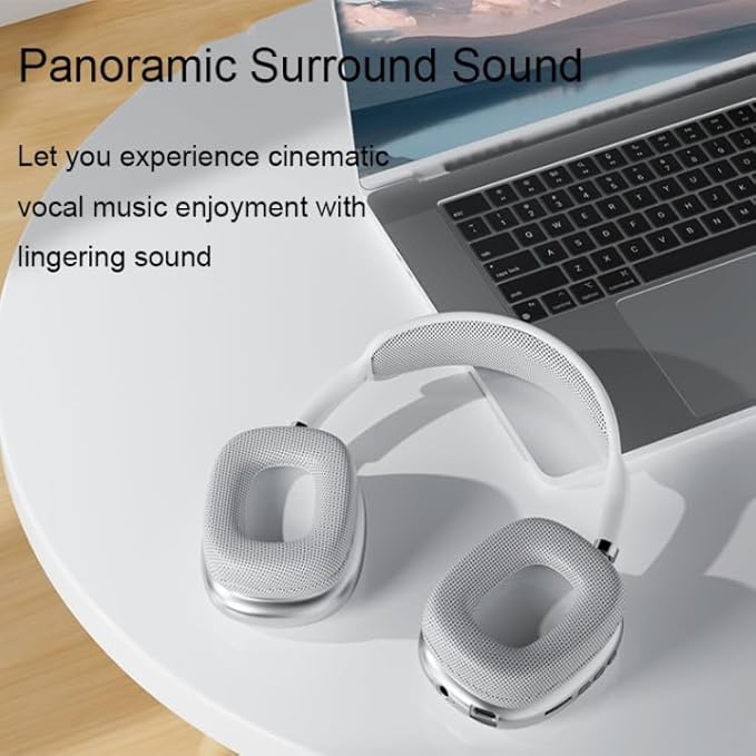 Air Pods MAX Premium Over-Ear Wireless Headphones with Noise Cancelling – Hi-Fi Sound, Long Battery Life, Comfortable Fit,
