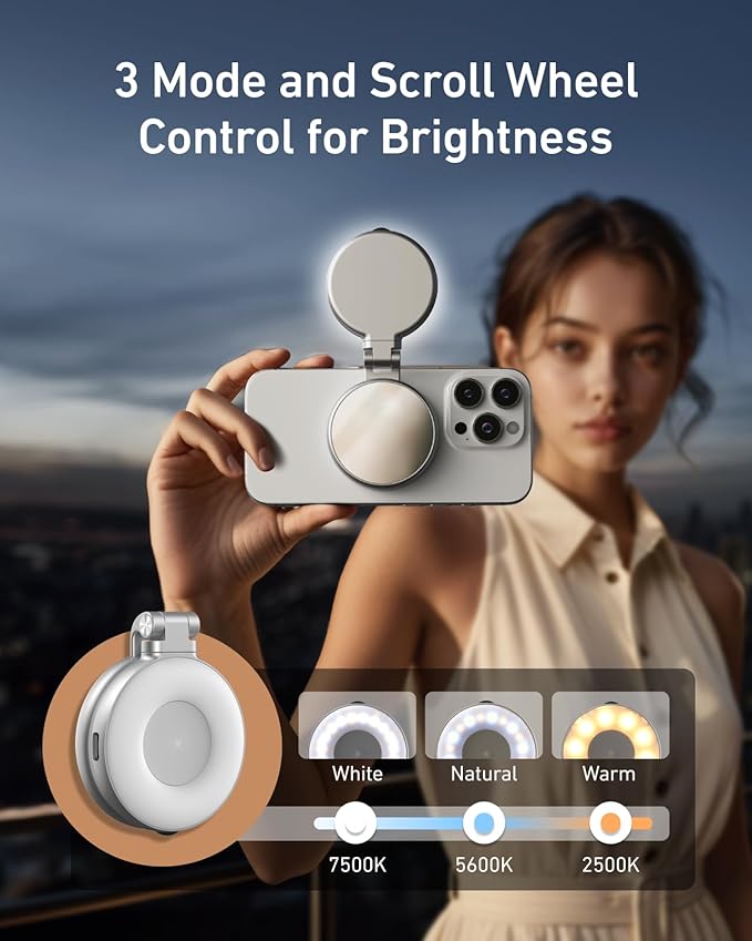 💡 Magnetic Selfie Light | Rechargeable LED Ring Light for Smartphones & Laptops