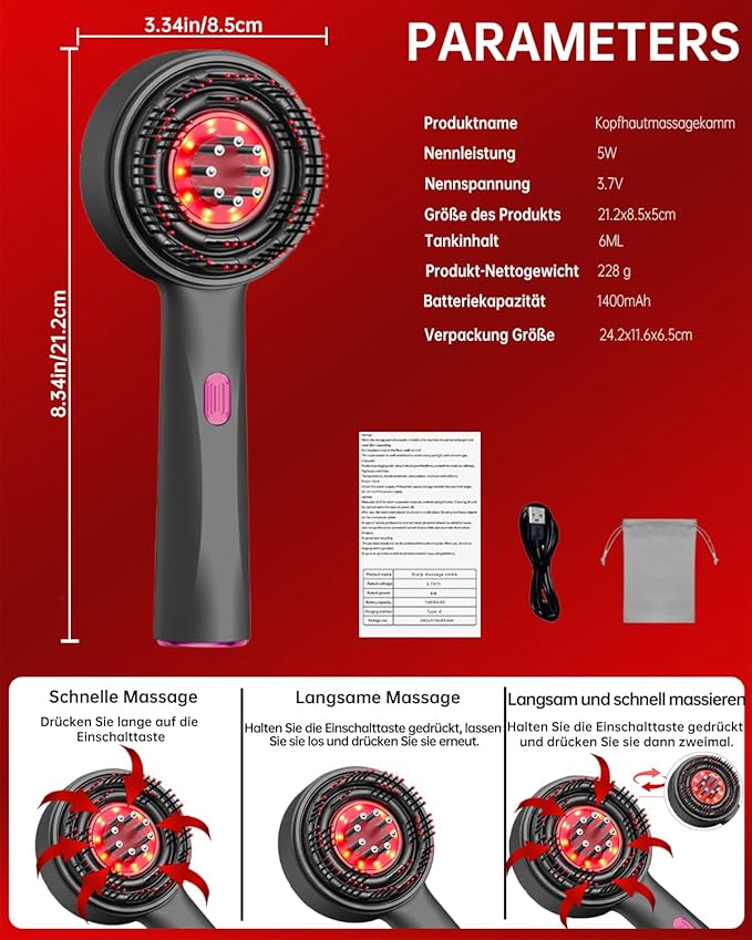 💆‍♀️ Scalp Massage Comb – Anti-Stress Hair Brush for Relaxation✨🪮