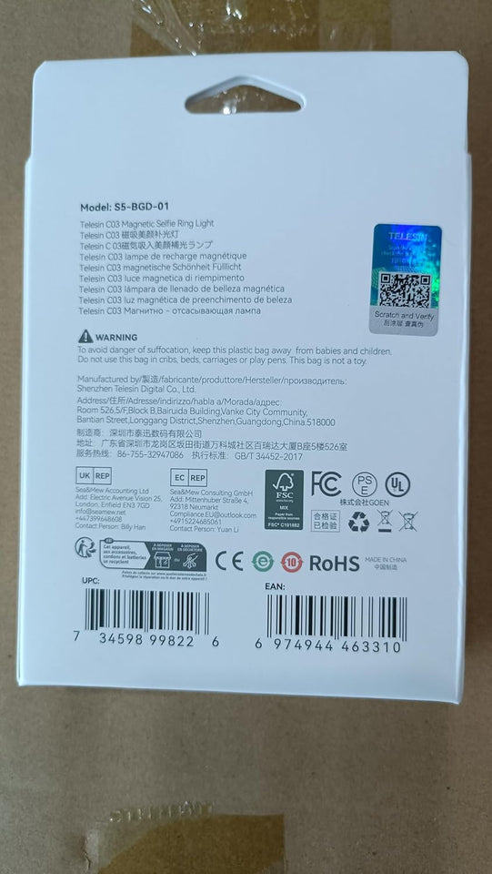 💡 Magnetic Selfie Light | Rechargeable LED Ring Light for Smartphones & Laptops