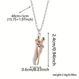 Elegant Couple Hug Heart Pendant Necklace – 18K Gold-Plated Stainless Steel Romantic Jewelry Gift for Women 💖