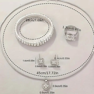 6pcs Luxury Fashion Women'S Jewelry Set