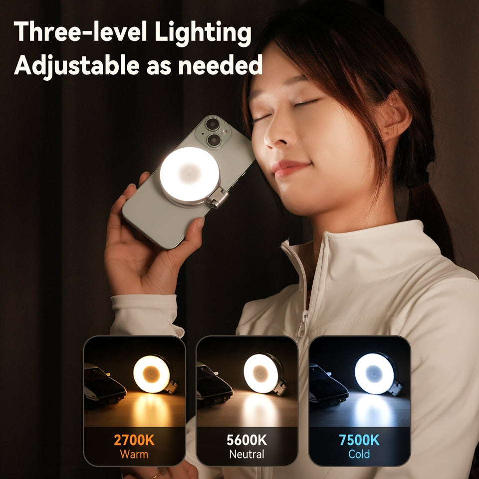 💡 Magnetic Selfie Light | Rechargeable LED Ring Light for Smartphones & Laptops