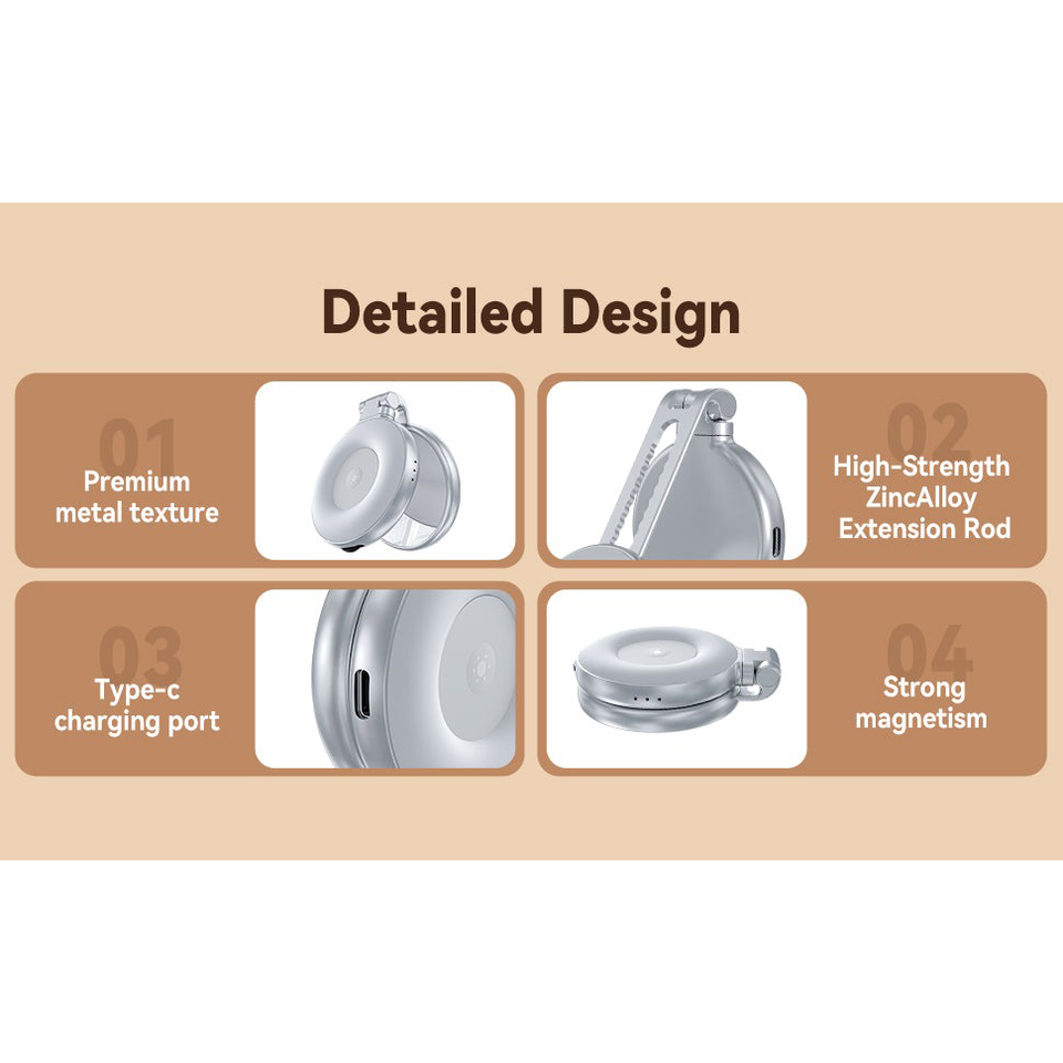 💡 Magnetic Selfie Light | Rechargeable LED Ring Light for Smartphones & Laptops